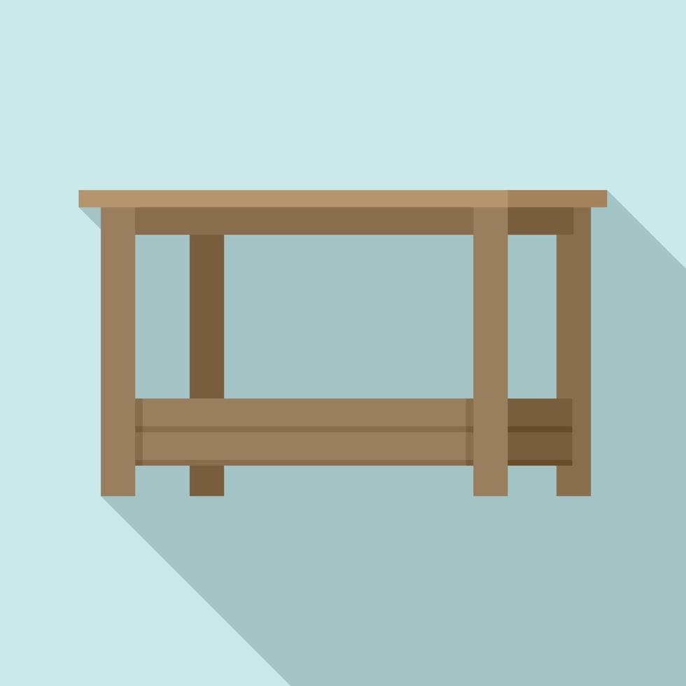 Outdoor table icon, flat style vector