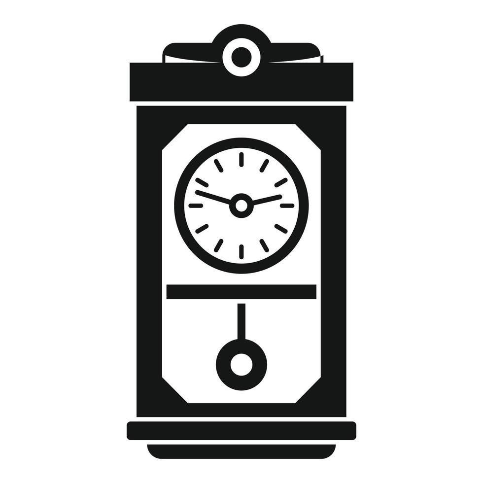 icono de reloj de péndulo de casa, estilo simple vector