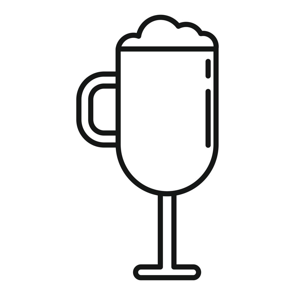 Ice coffee icon, outline style vector