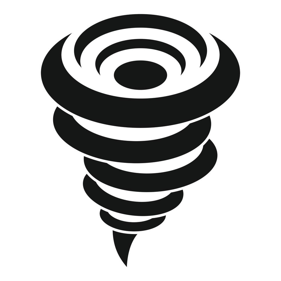 torbellino, tornado, icono, simple, estilo vector