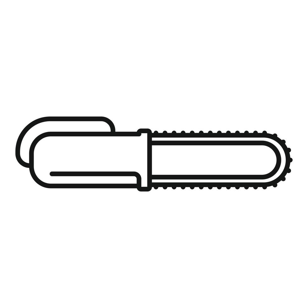 Gasoline chainsaw icon, outline style vector