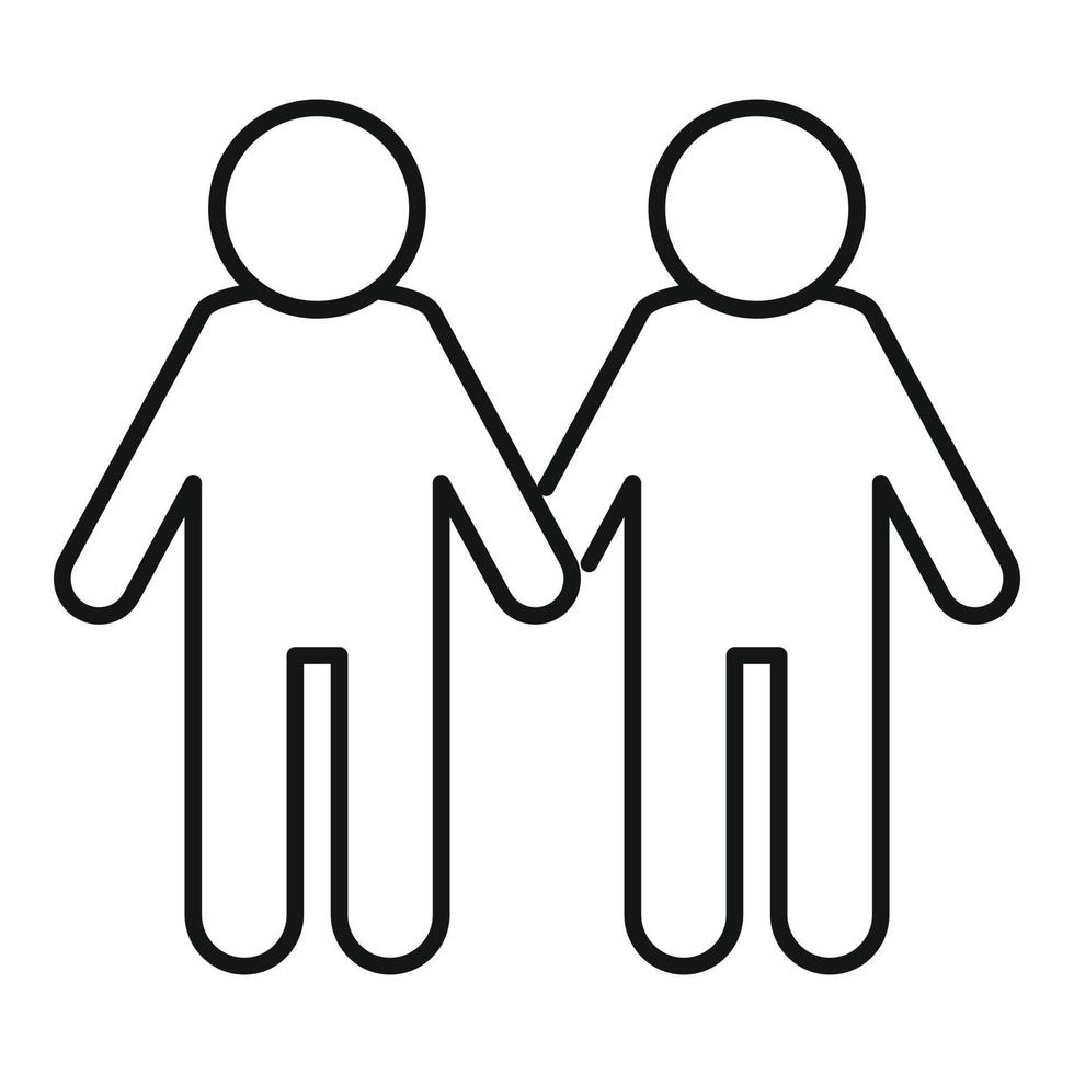 Stop racism just peace icon, outline style vector