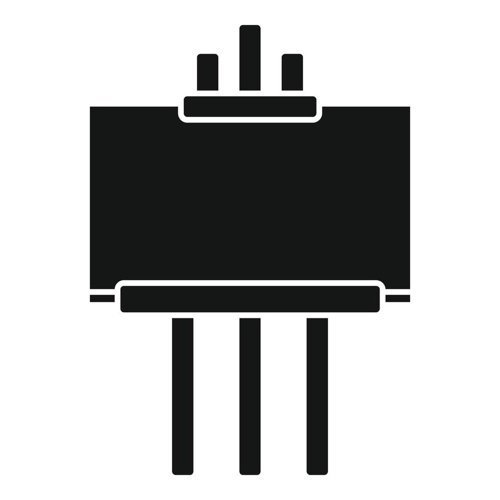 Exhibition easel icon, simple style vector