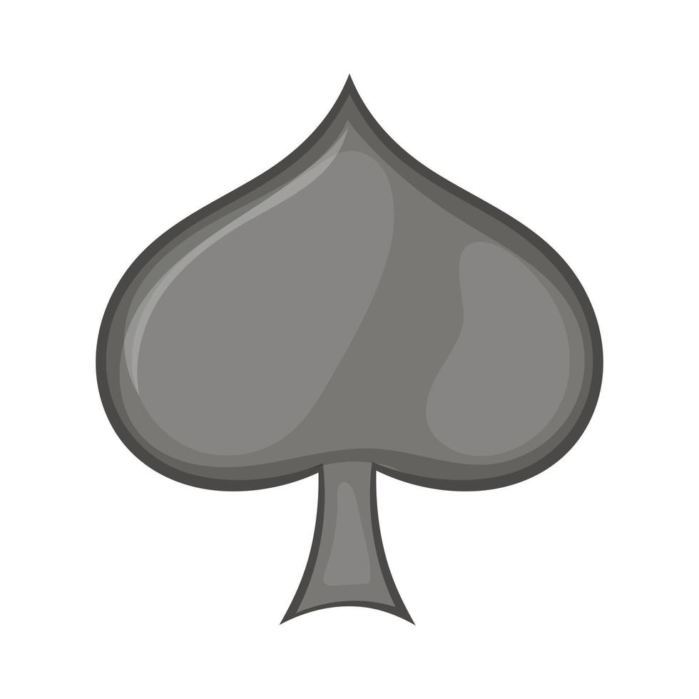 Card suit spades icon, cartoon style vector