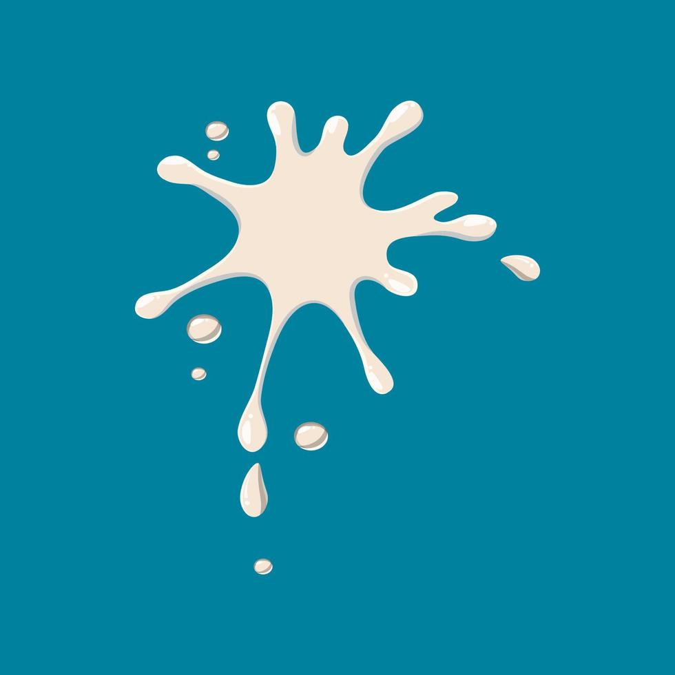 White drops of milk icon vector