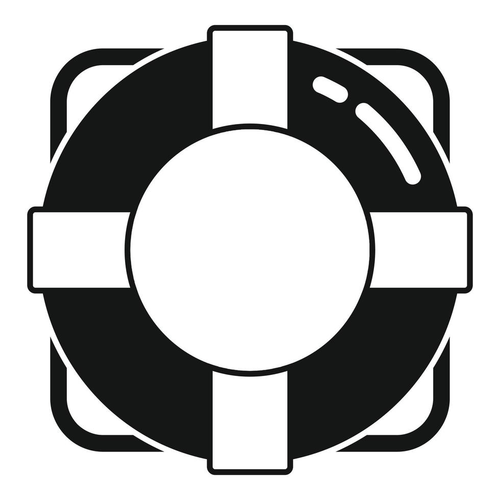 Guard lifebouy icon, simple style vector