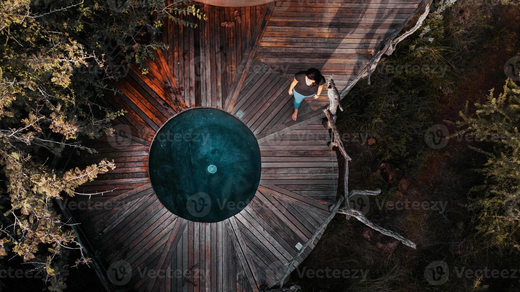 Aerial image of a splash pool photo