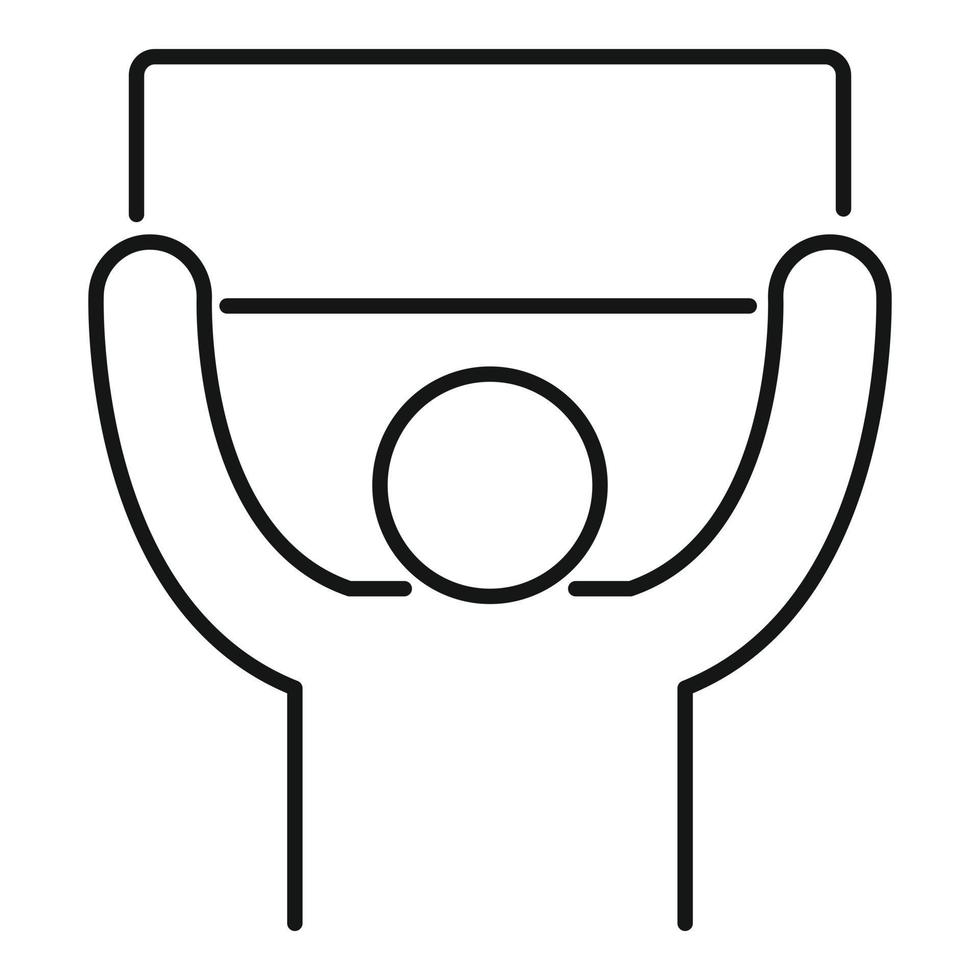 Soccer player change icon, outline style vector