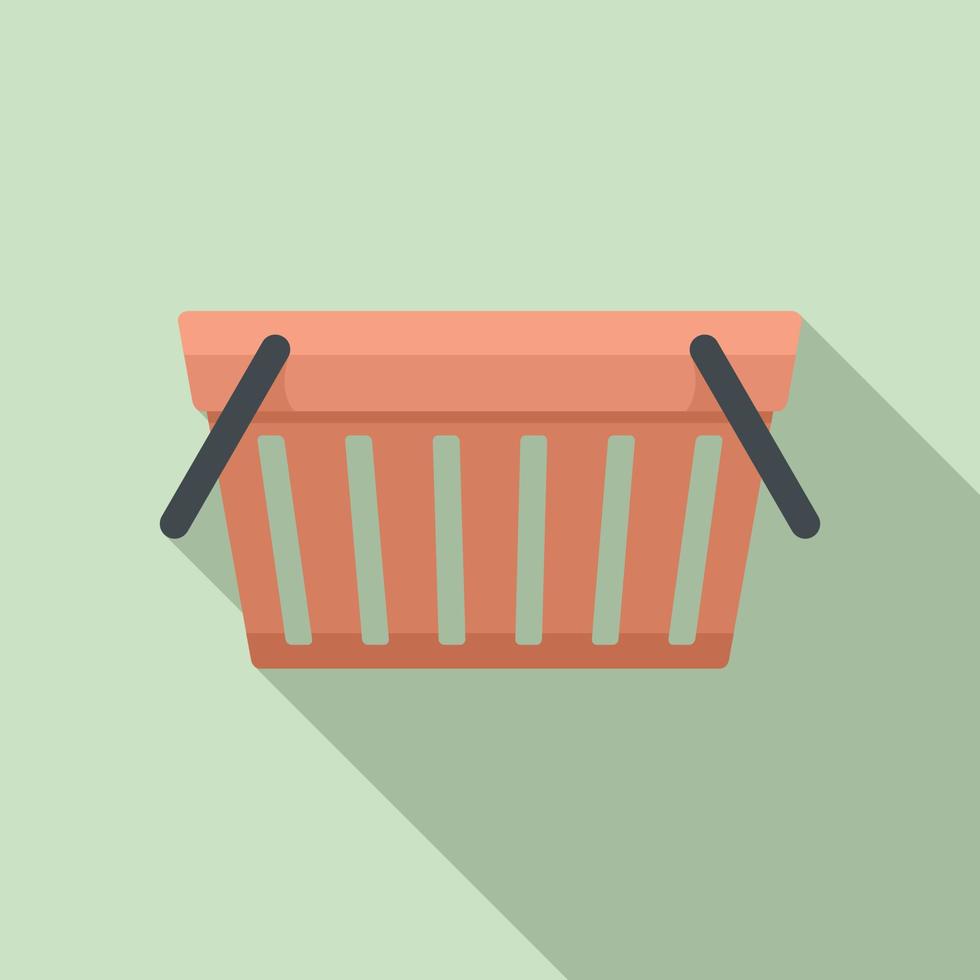 Shop box icon, flat style vector