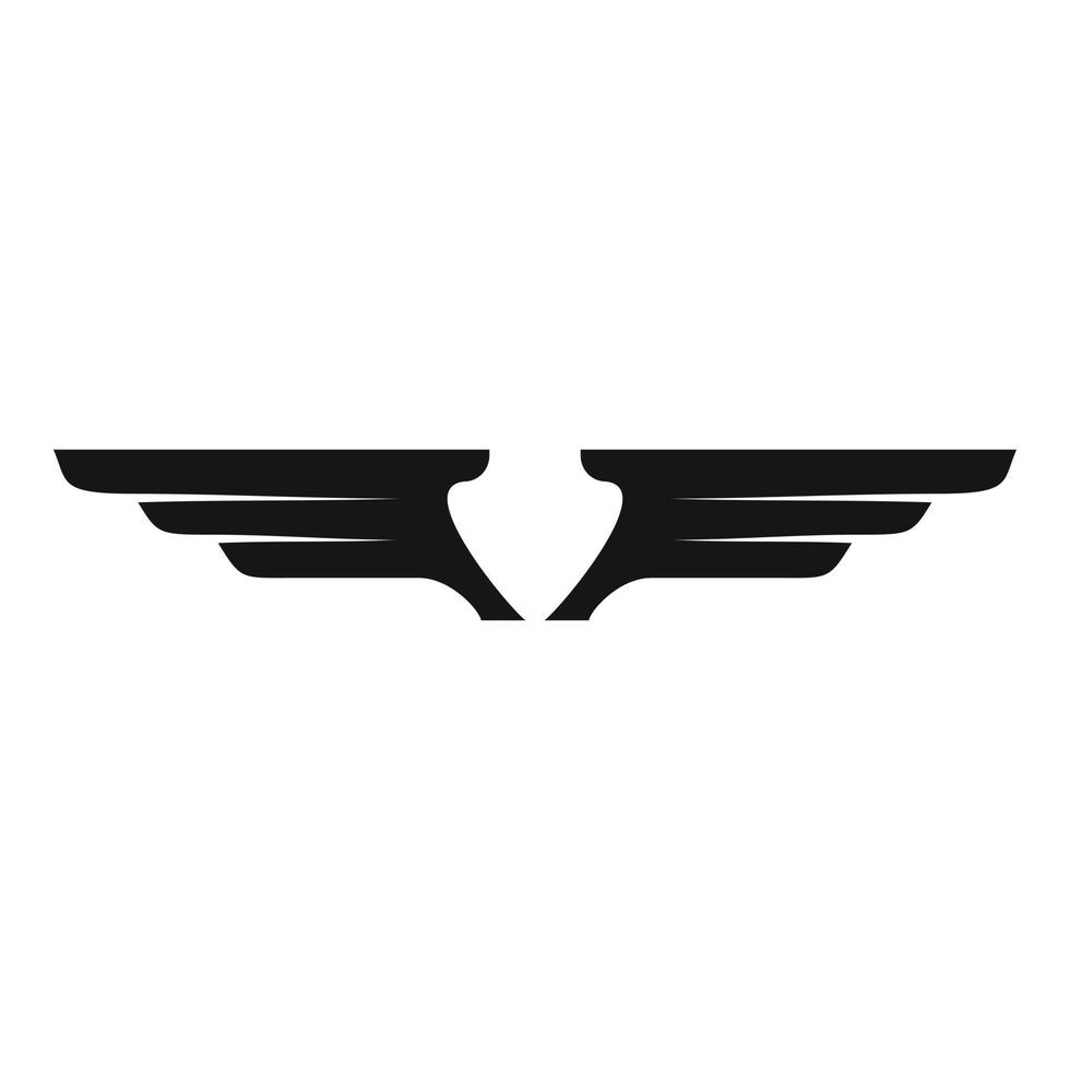 Design wings icon, simple style vector