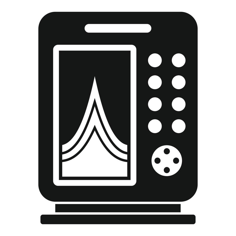 Instrument echo sounder icon, simple style vector