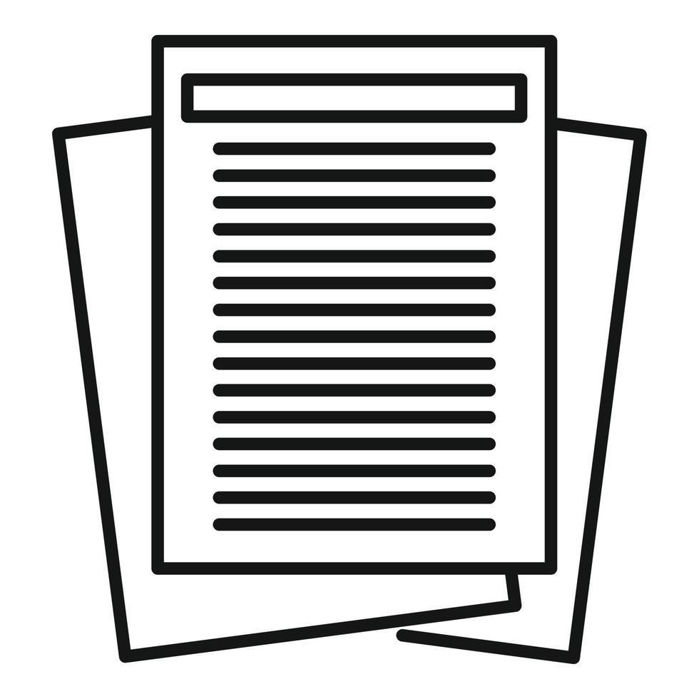 Investigator documents icon, outline style vector