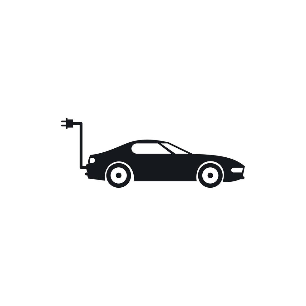icono de coche eléctrico, estilo simple vector