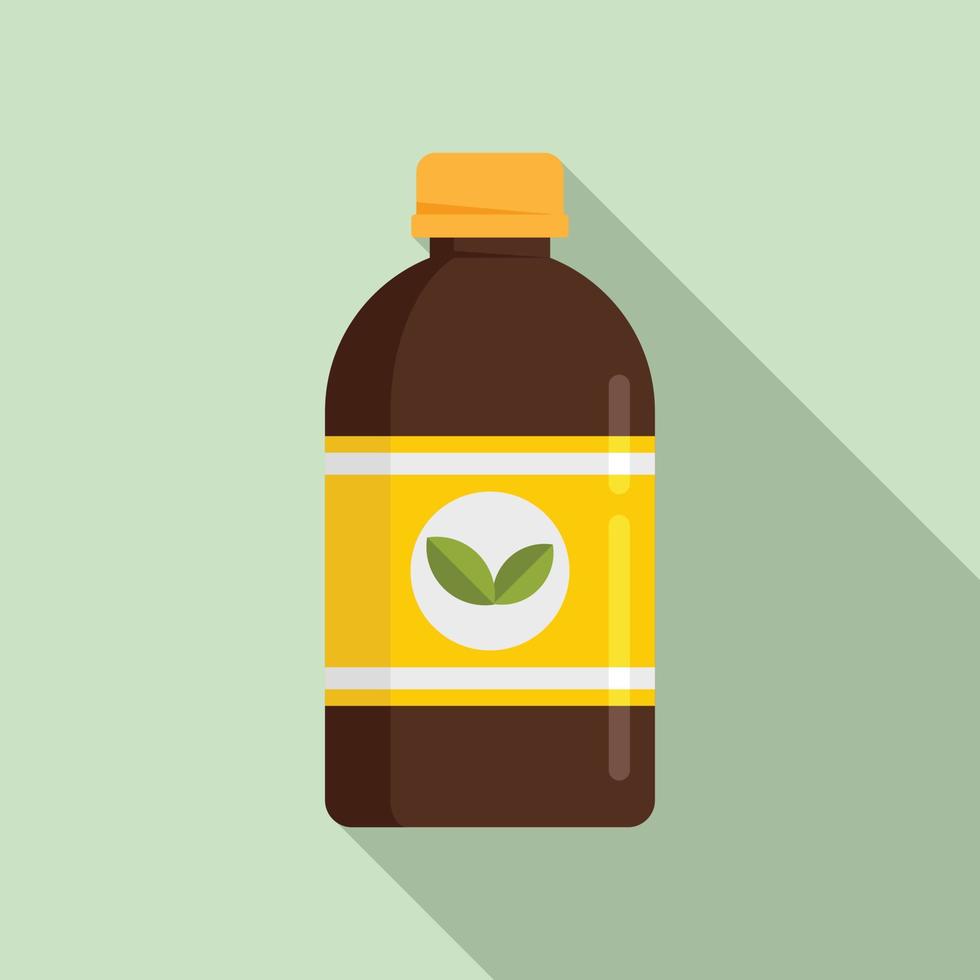 Plants cough syrup icon, flat style vector