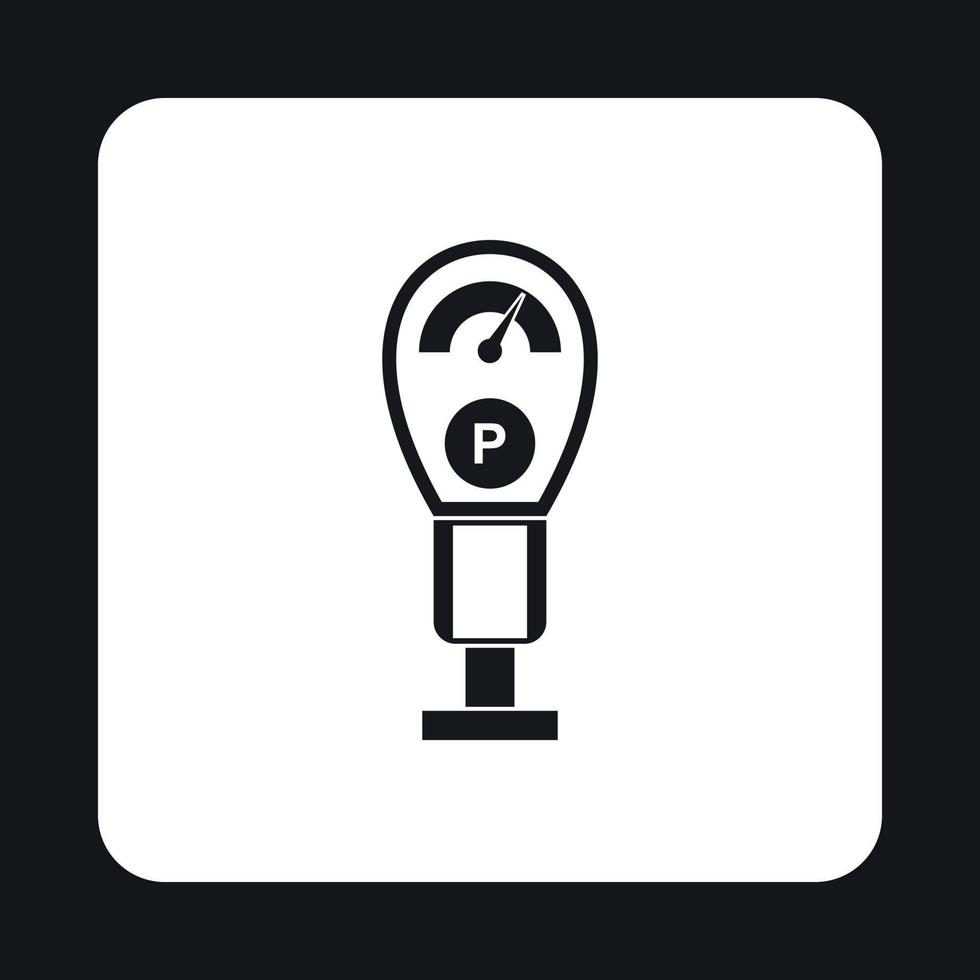 Pressure measurement icon, simple style vector