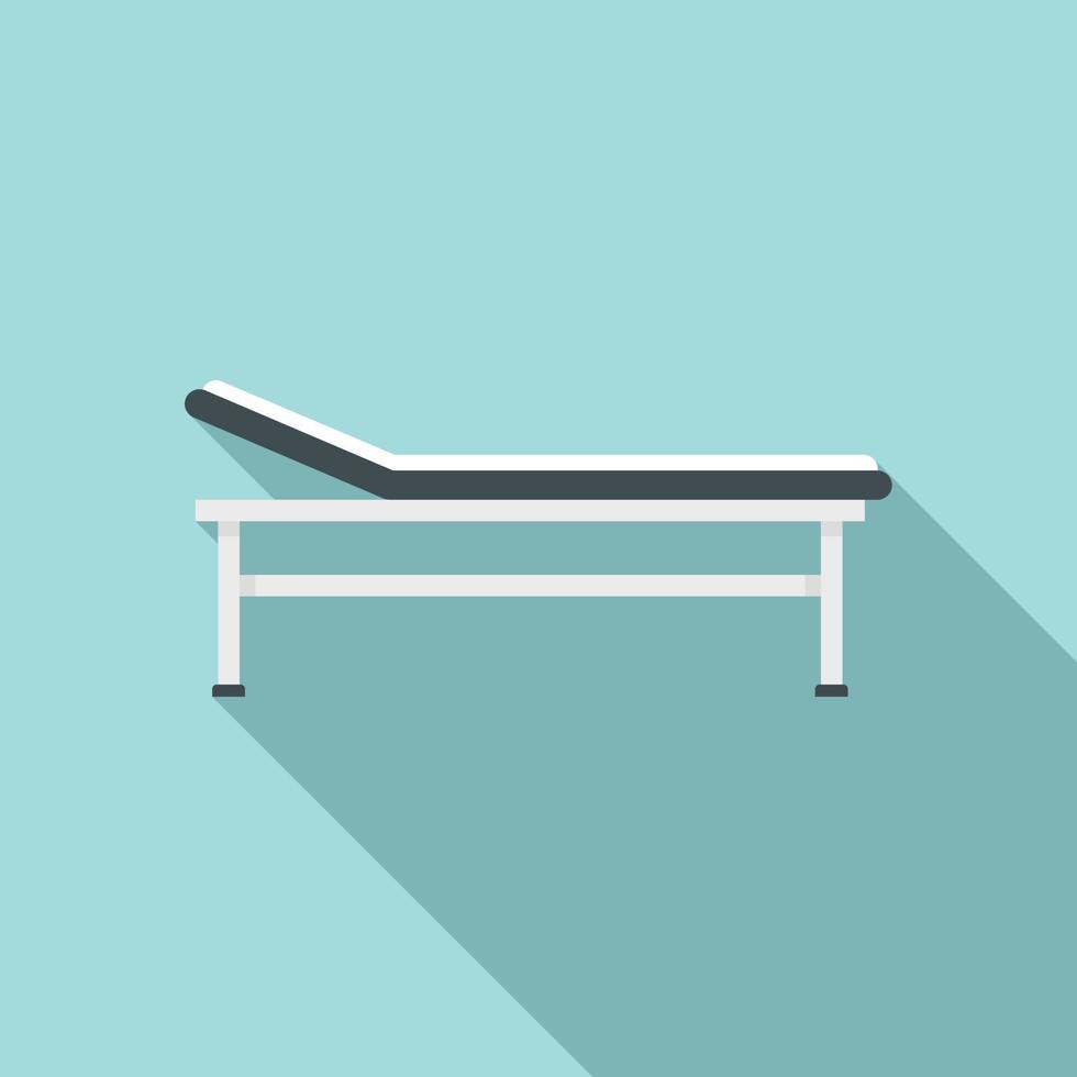 Magnetic resonance imaging bed icon, flat style vector