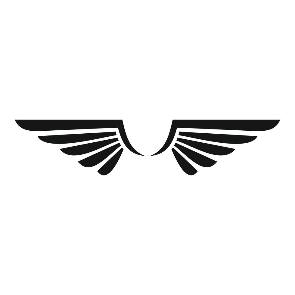 Phoenix wings icon, simple style vector