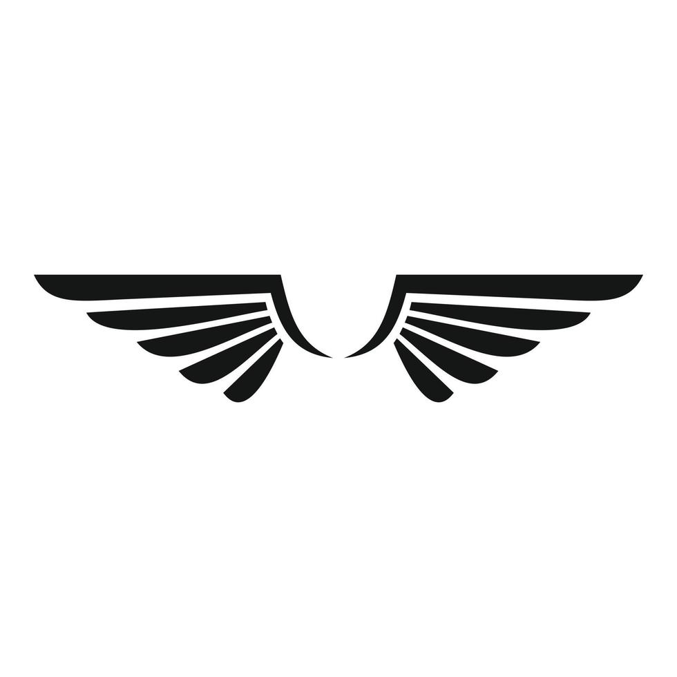 Phoenix wings icon, simple style vector