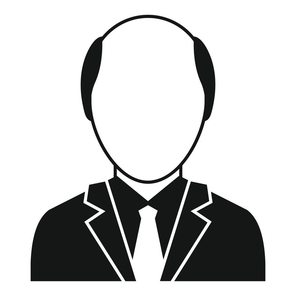 icono de hombre fiscal, estilo simple vector