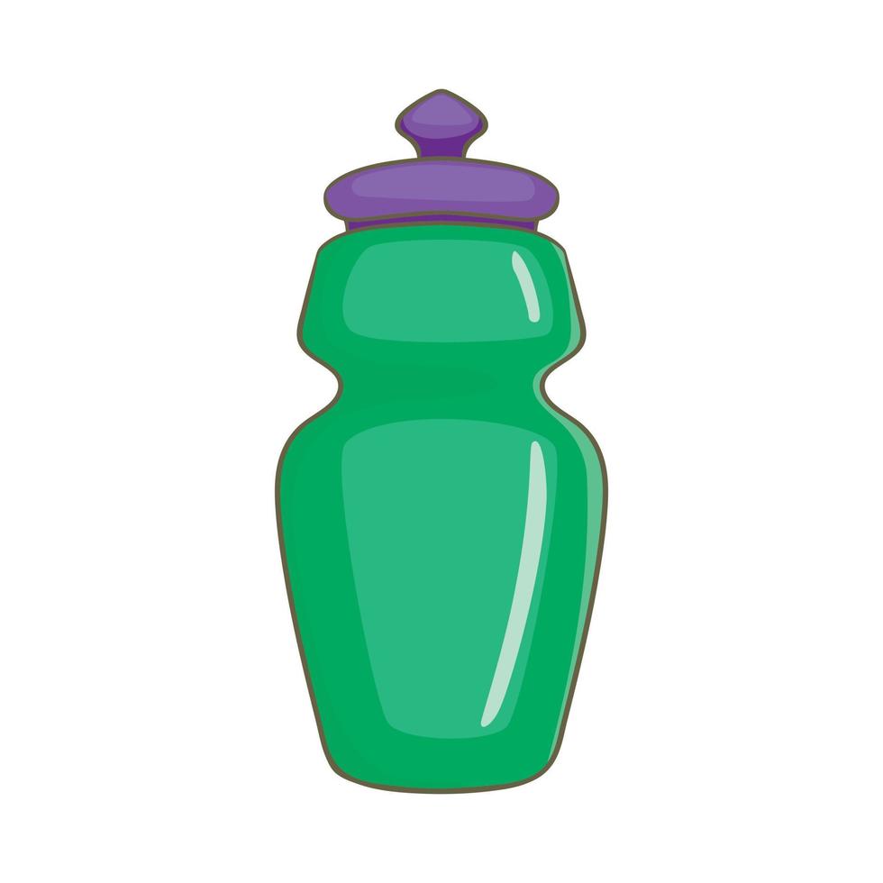 Flask for water icon, cartoon style vector