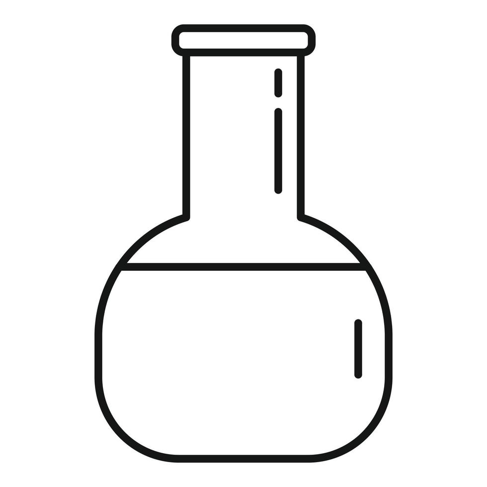 Radiation flask icon, outline style vector