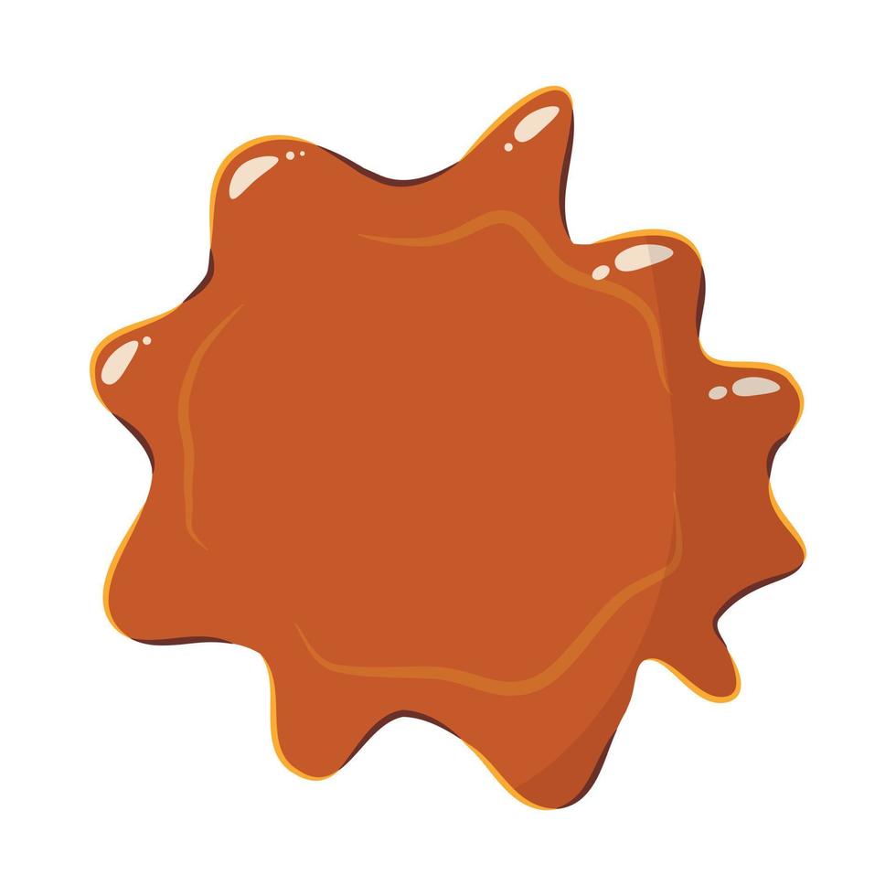 Brown caramel icon vector