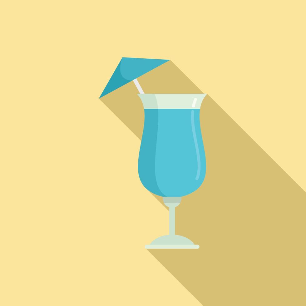Bar cocktail icon, flat style vector