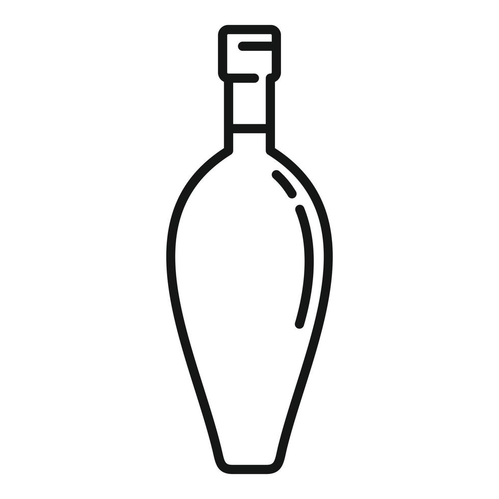 Farm wine bottle icon, outline style vector