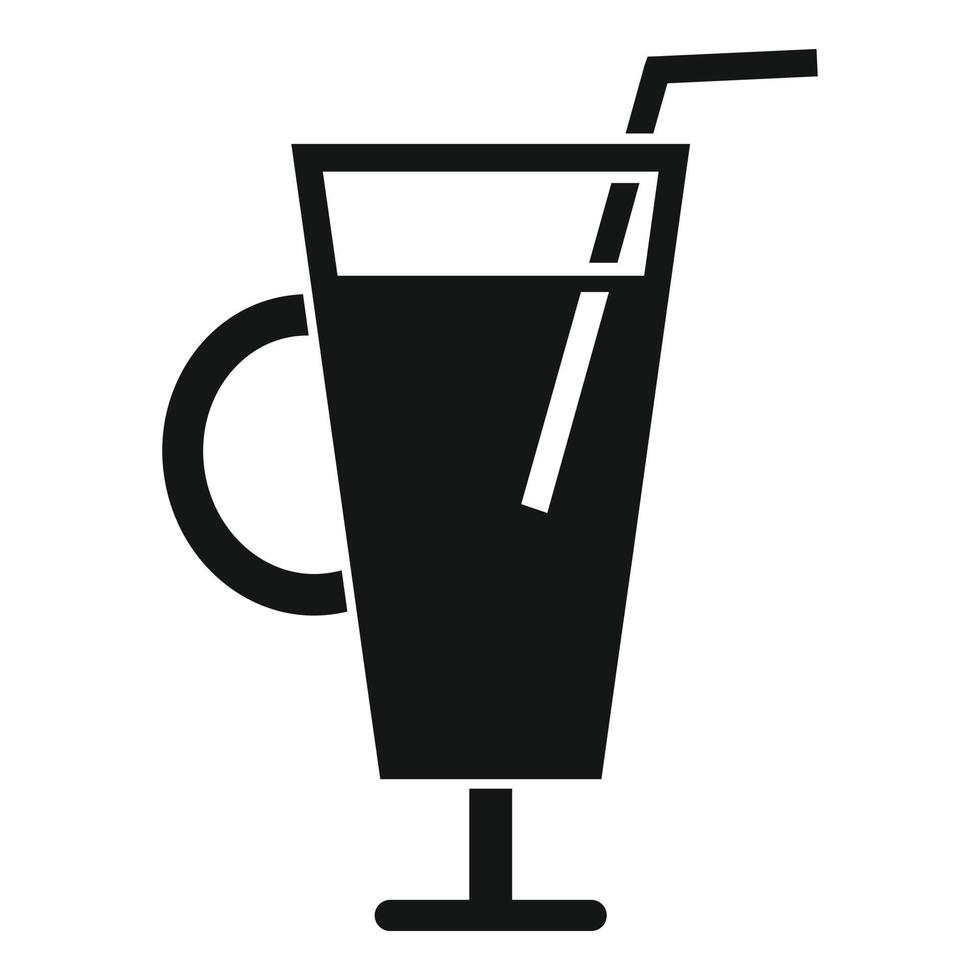 icono de bebida latte, estilo simple vector