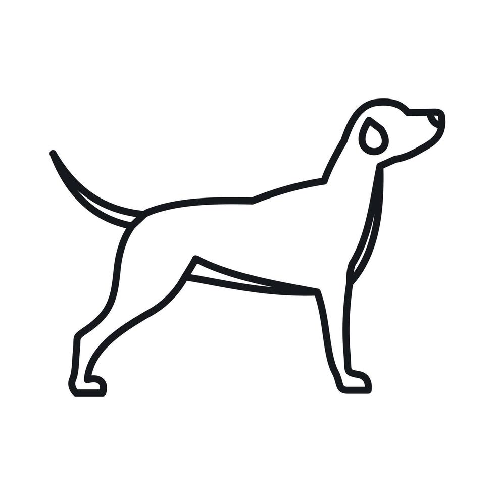 Hunting dog icon, outline style vector