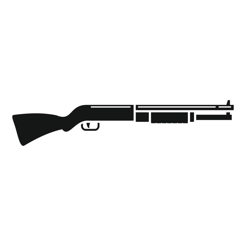 icono de escopeta de policía, estilo simple vector