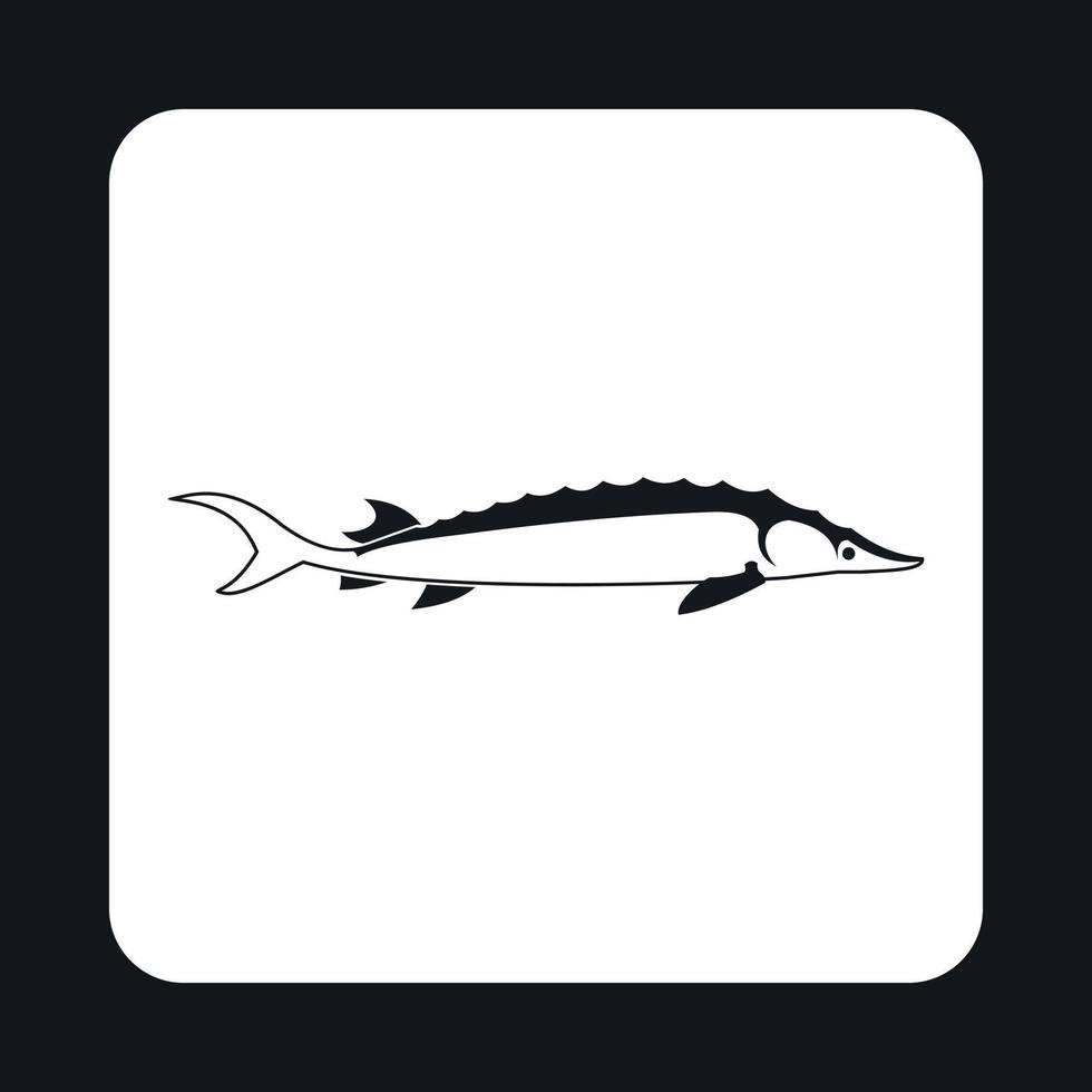 icono de pez estrellado, estilo simple vector