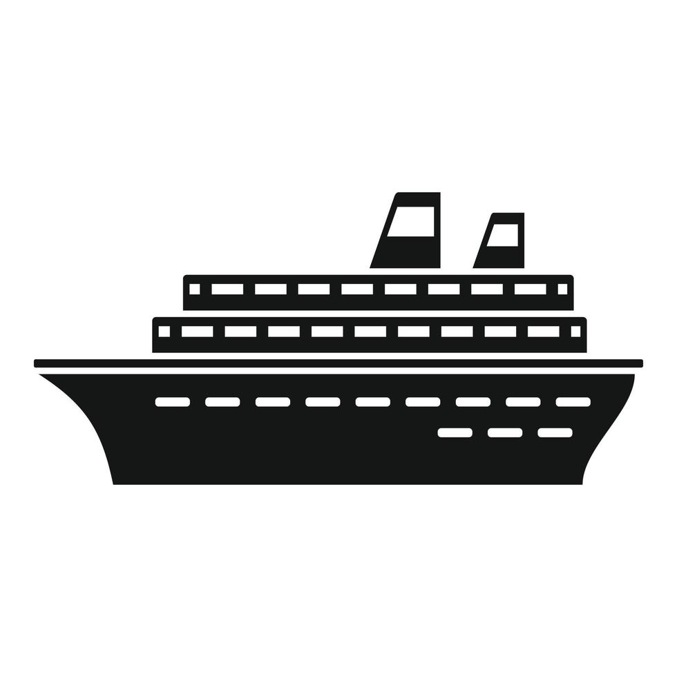 Wood cruise icon, simple style vector