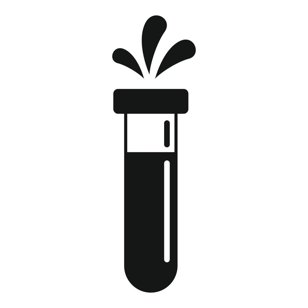 Biohazard test tube icon, simple style vector