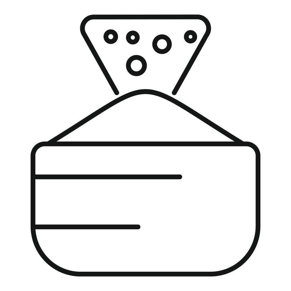 Quacamole icon, outline style vector