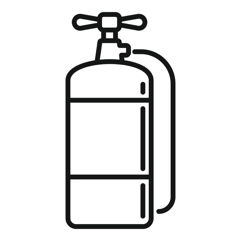 Fire extinguisher security icon, outline style vector