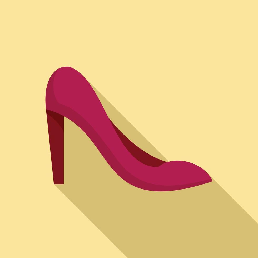 Woman shoe repair icon, flat style vector