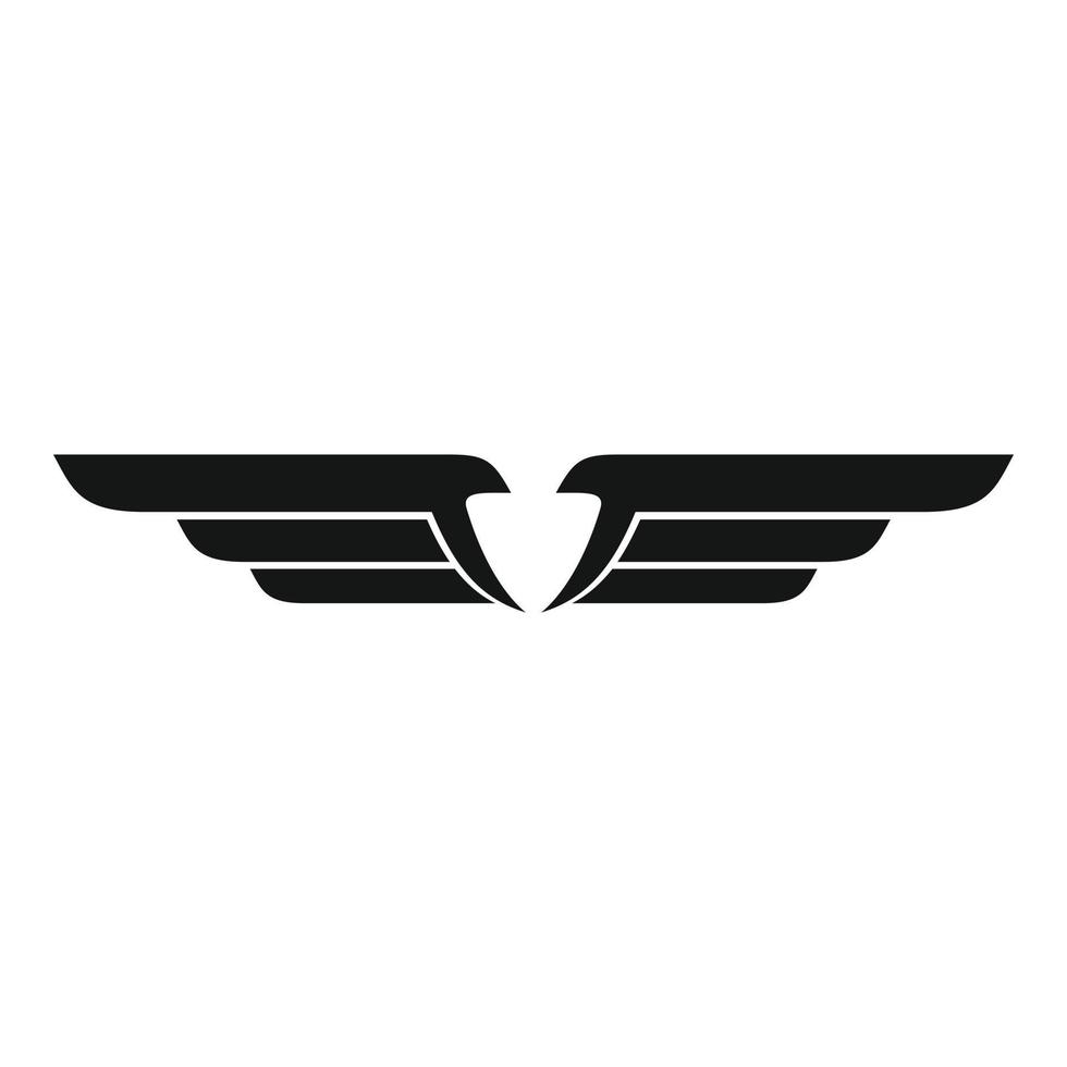 Heaven wings icon, simple style vector