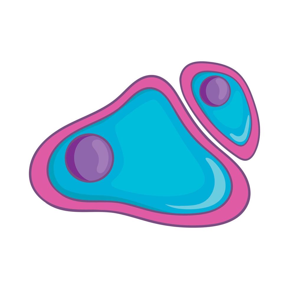 Cell nucleus icon, cartoon style vector