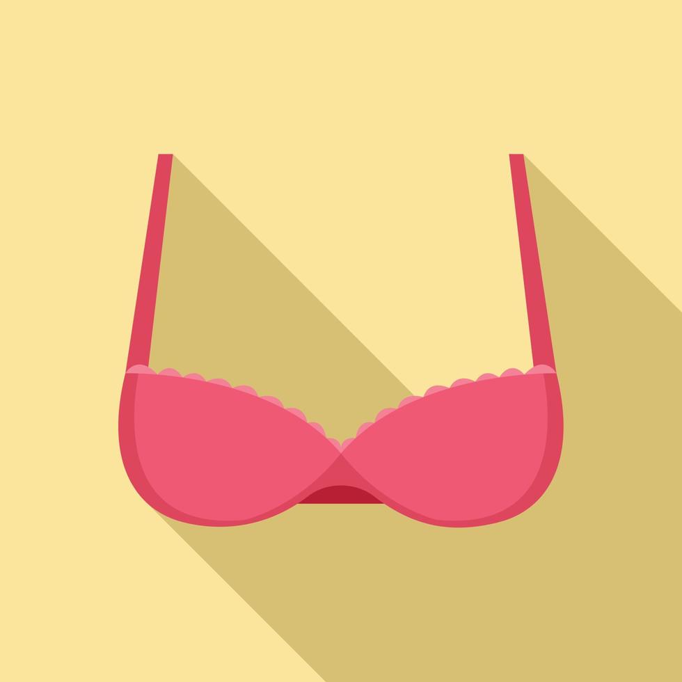 Lady bra icon, flat style vector