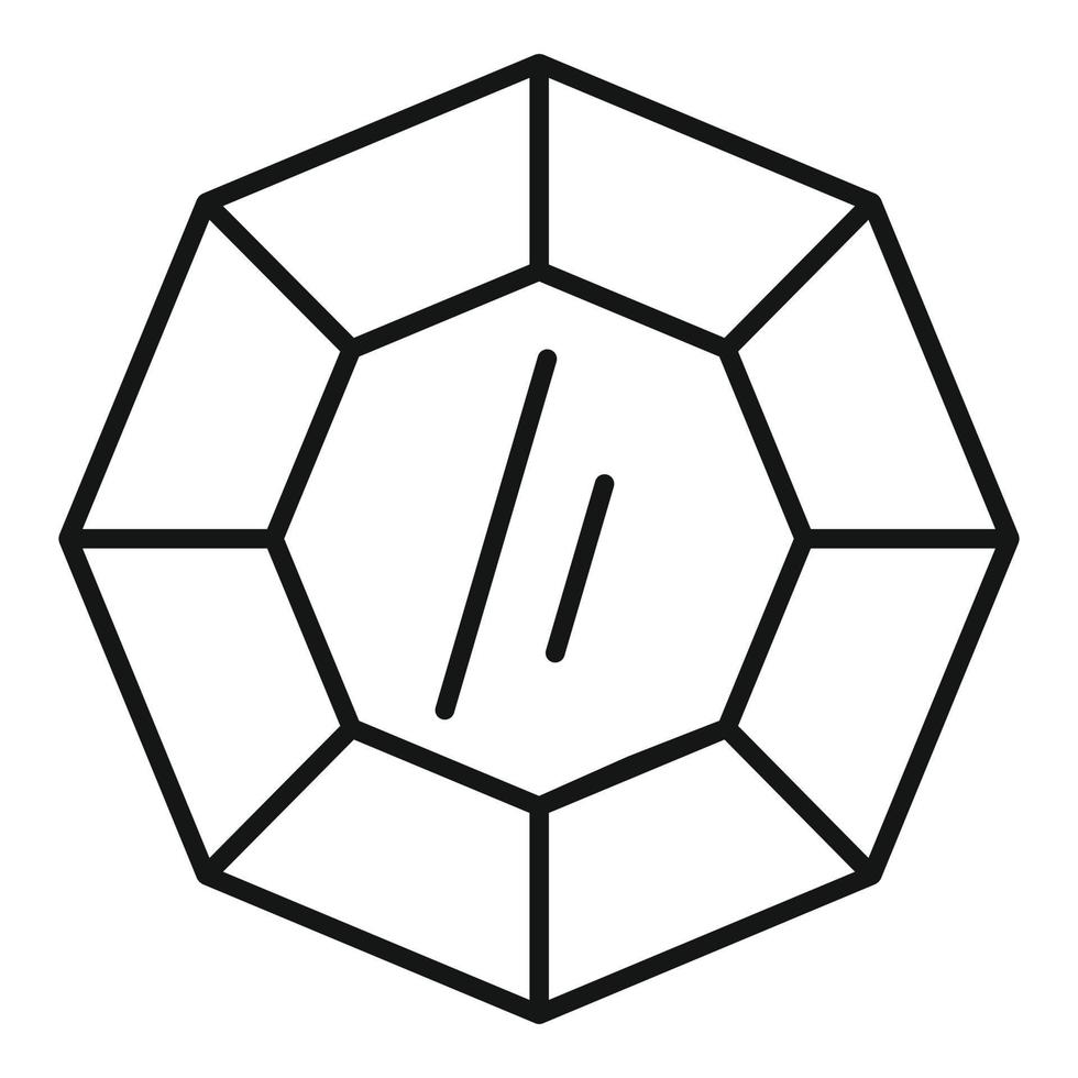 Collection gemstone icon, outline style vector