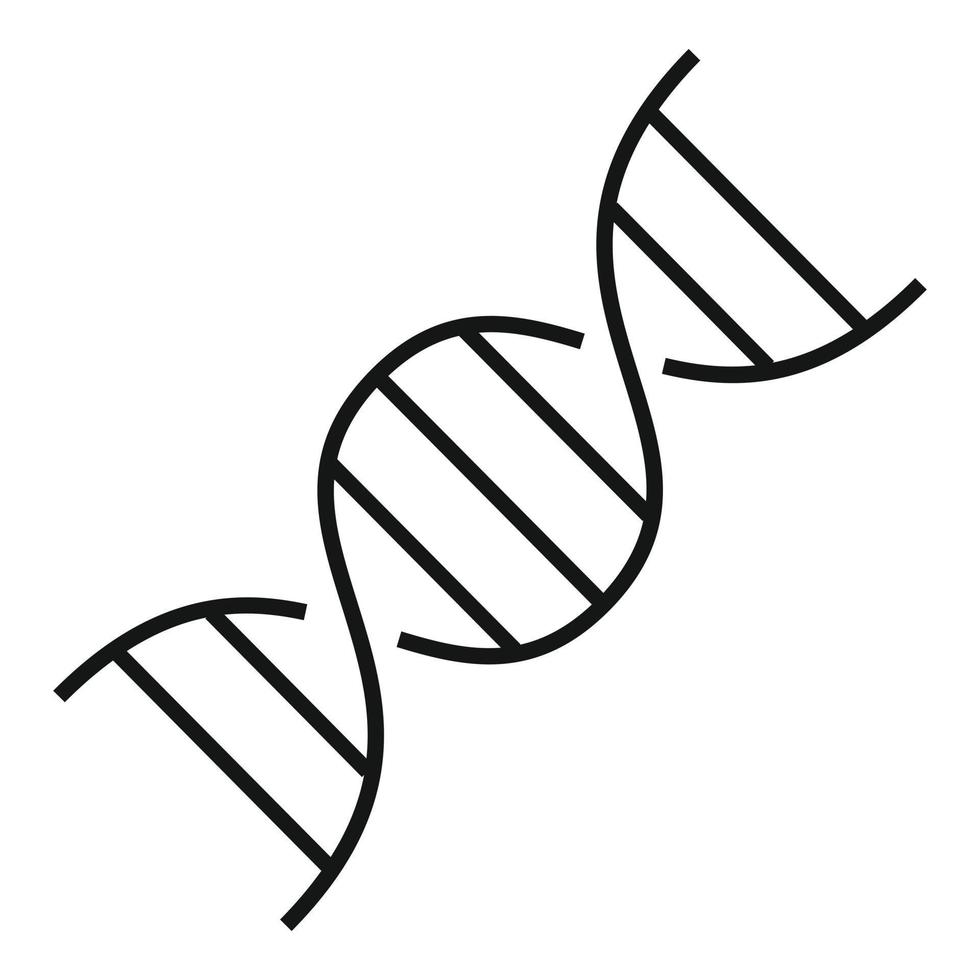 Blood dna icon, outline style vector
