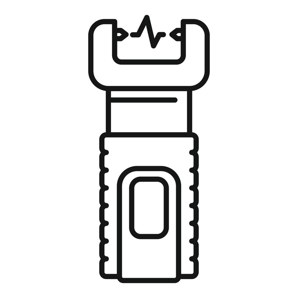 Electric shocker icon, outline style vector