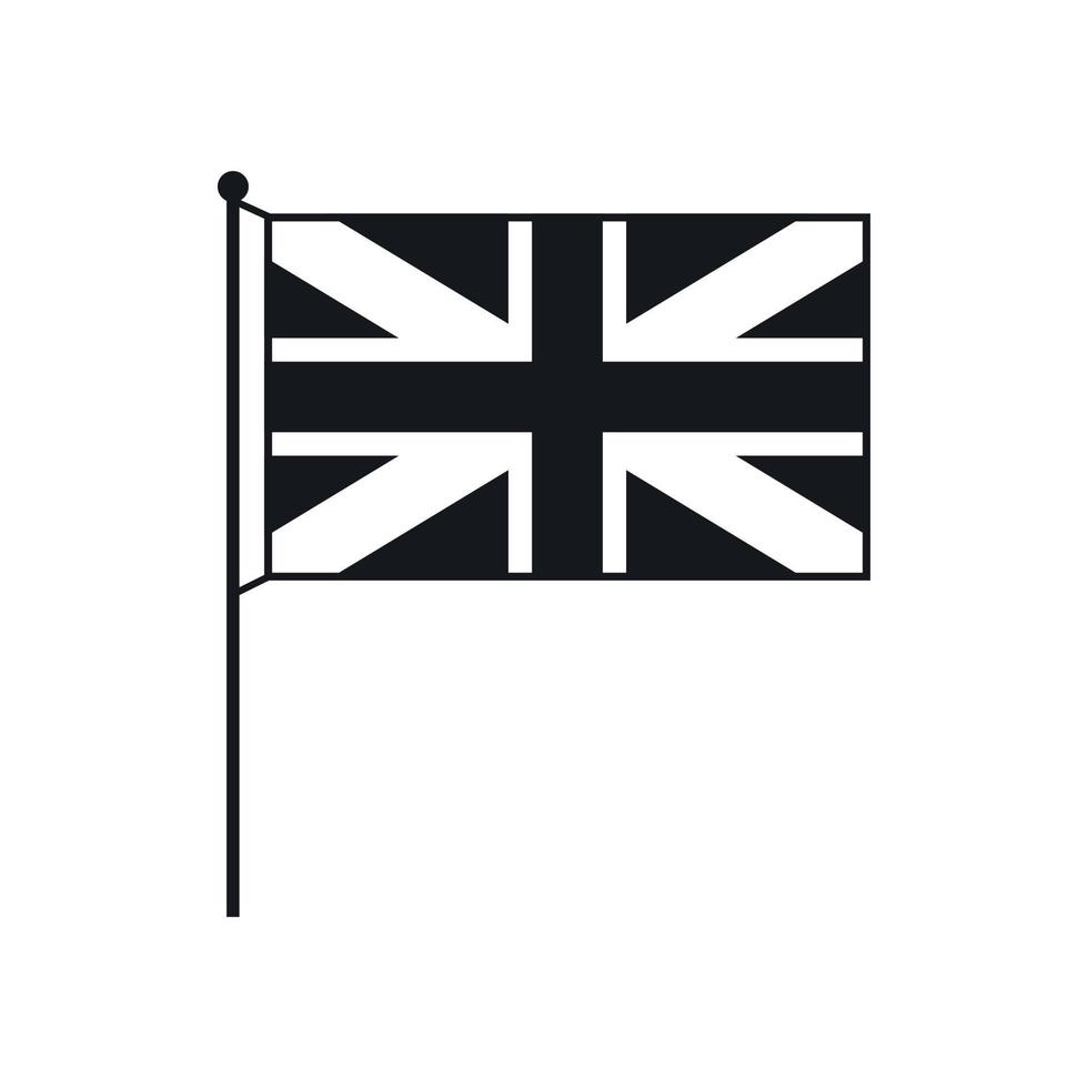 icono de la bandera del Reino Unido, estilo simple vector