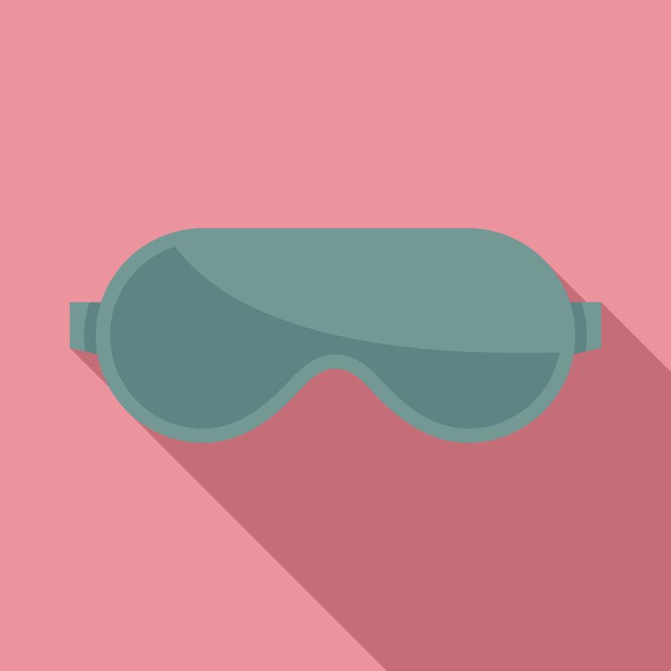 Dream sleeping mask icon, flat style vector