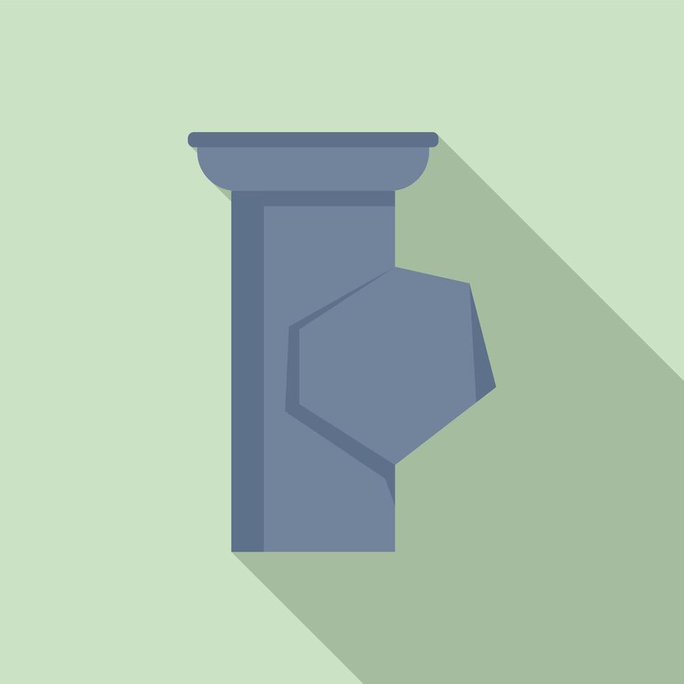 Spout gutter icon, flat style vector