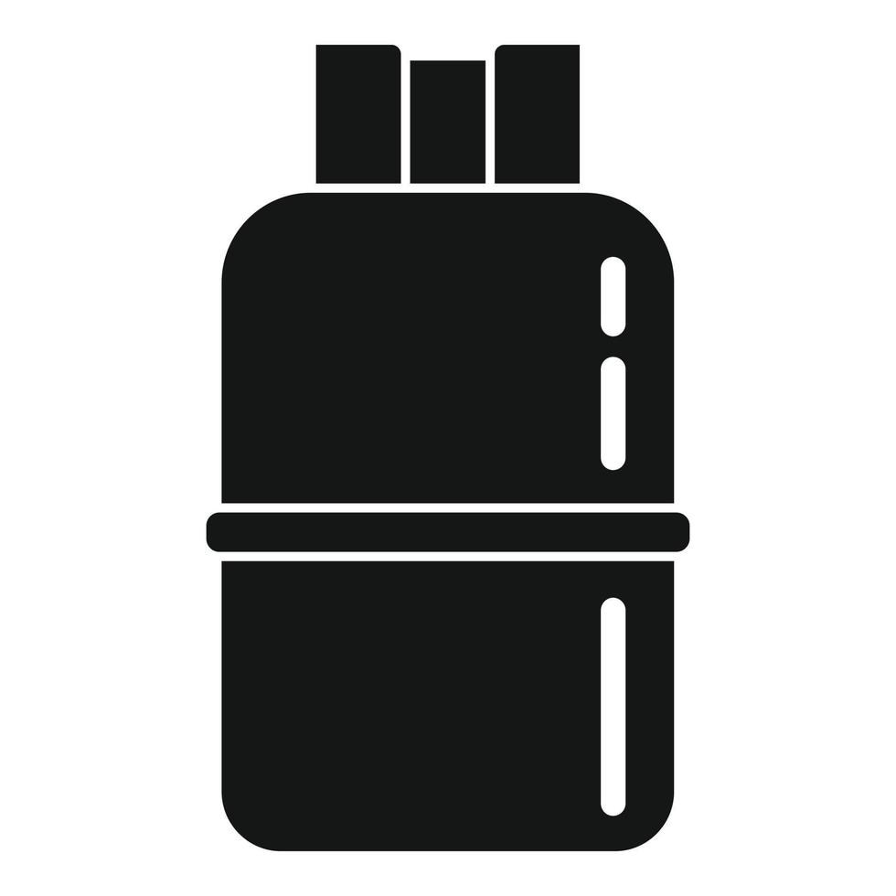 icono de cocina de cilindro de gas, estilo simple vector