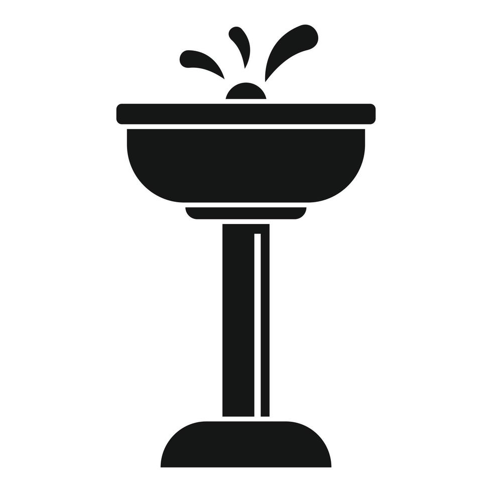 Airport drinking faucet icon, simple style vector