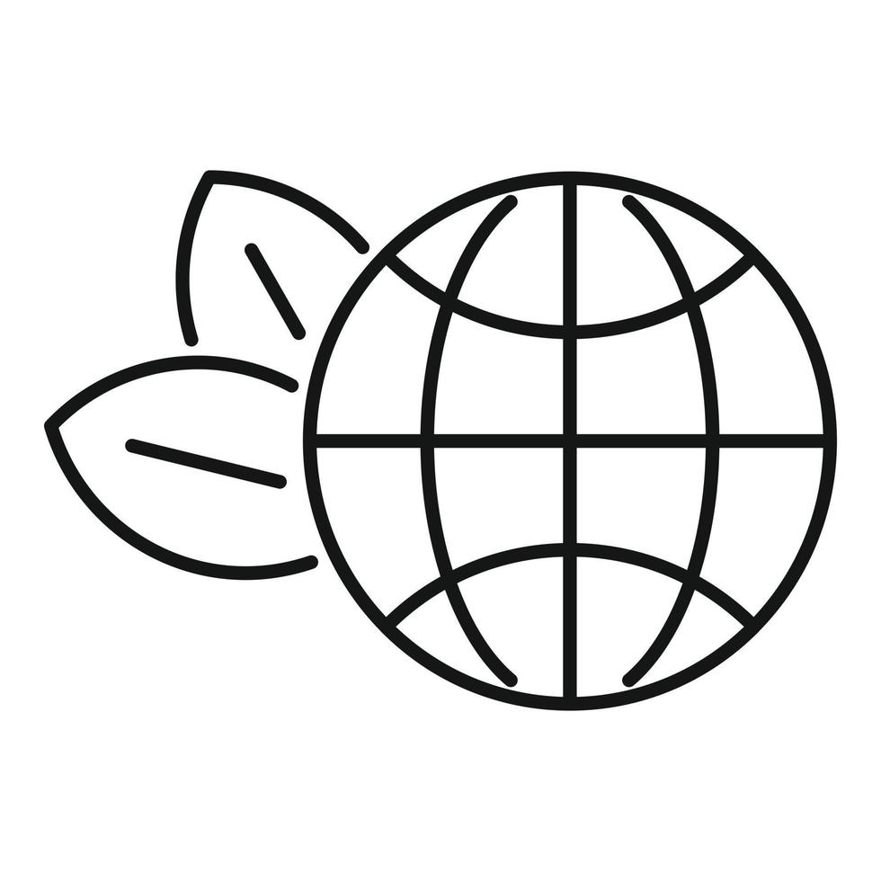 Ecologist global icon, outline style vector