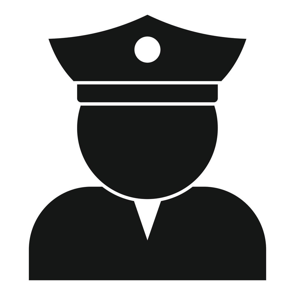 Guard man icon, simple style vector